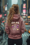 Pink Hoodie with Angel Bear Graphic | Dreamer & Fan Club Streetwear for a Fun, Casual Look