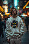 Urban Skull Tee - Edgy Streetwear ArtHeavy Blend™ Crewneck Sweatshirt